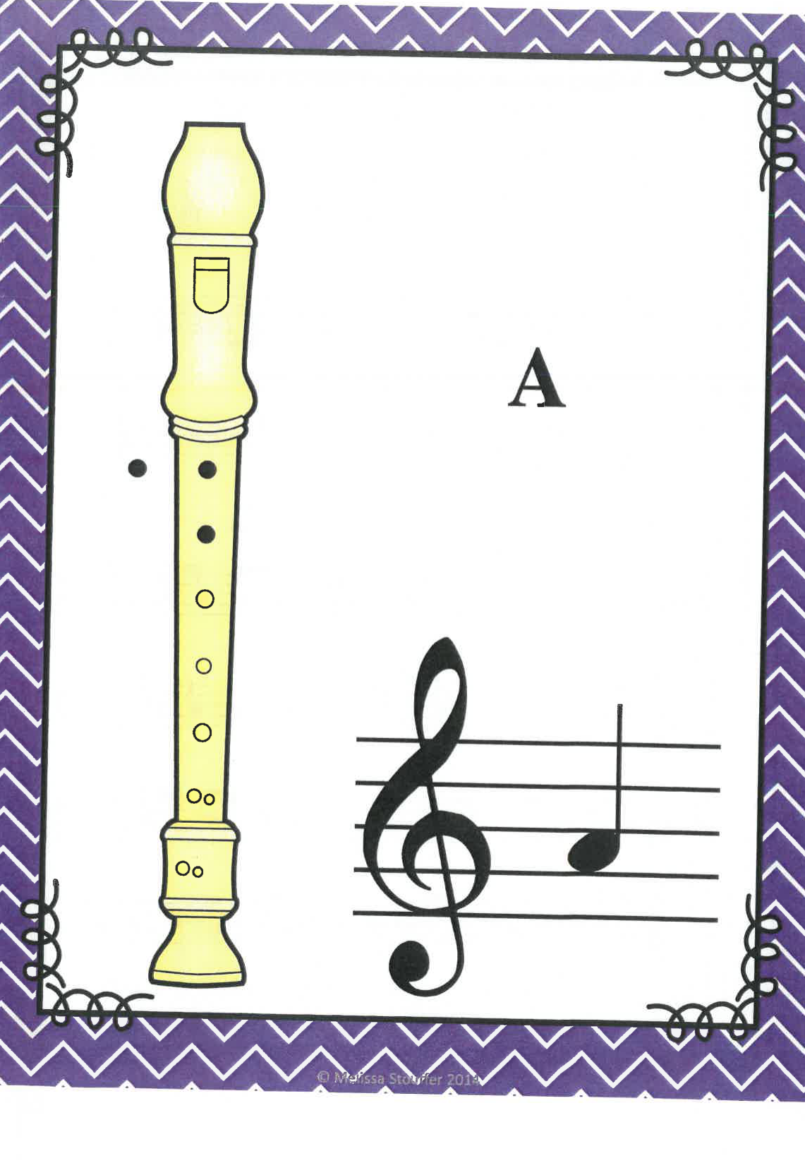 A fingering card