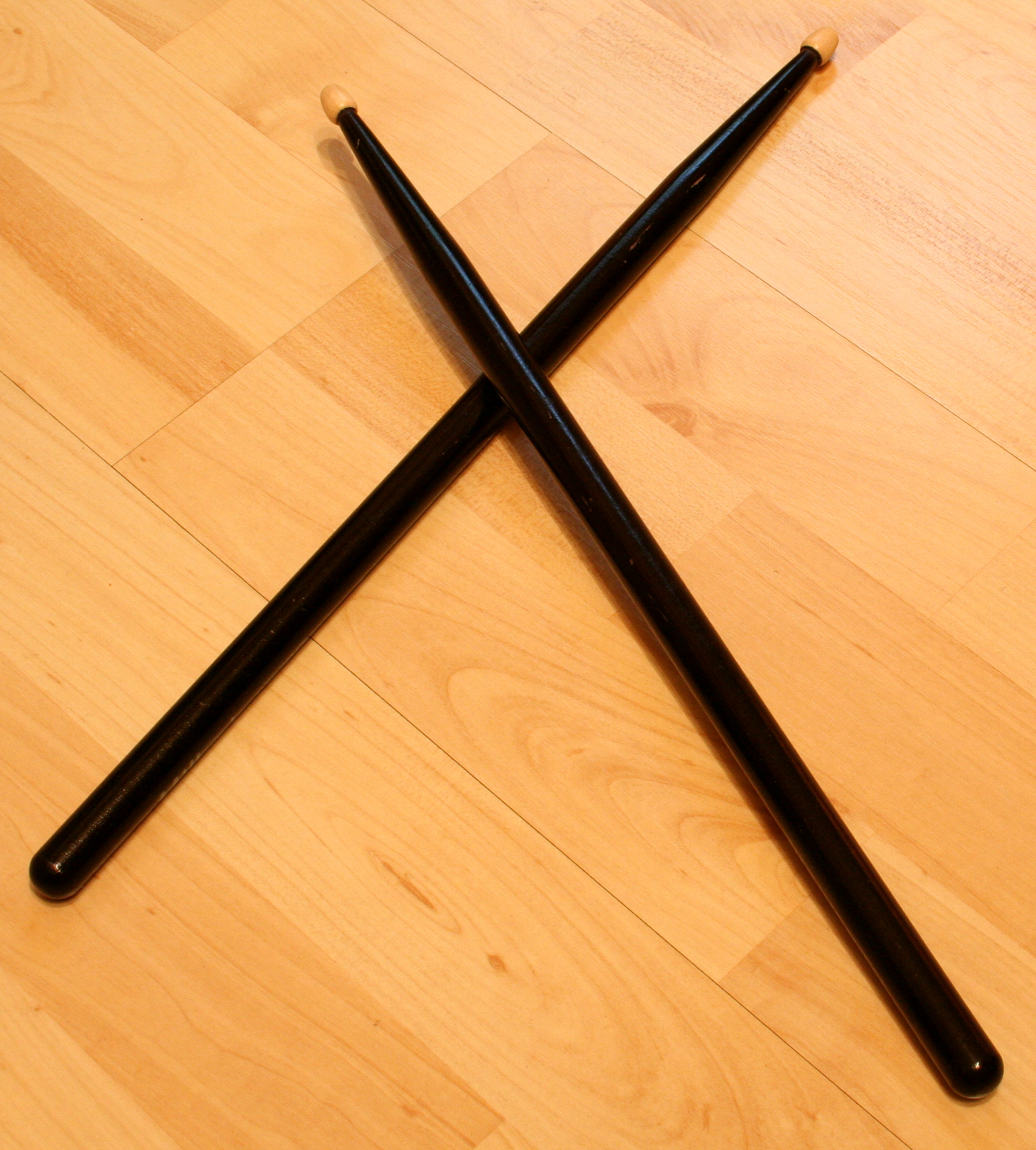 Drum sticks — wooden, used as clave substitute today